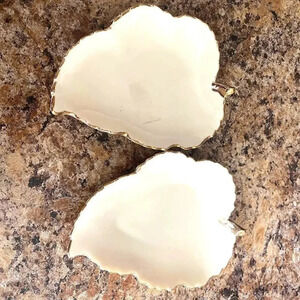 Vintage 1992 Lenox Leaf Made in Taiwan Plates Decorate Gold Plated Trim